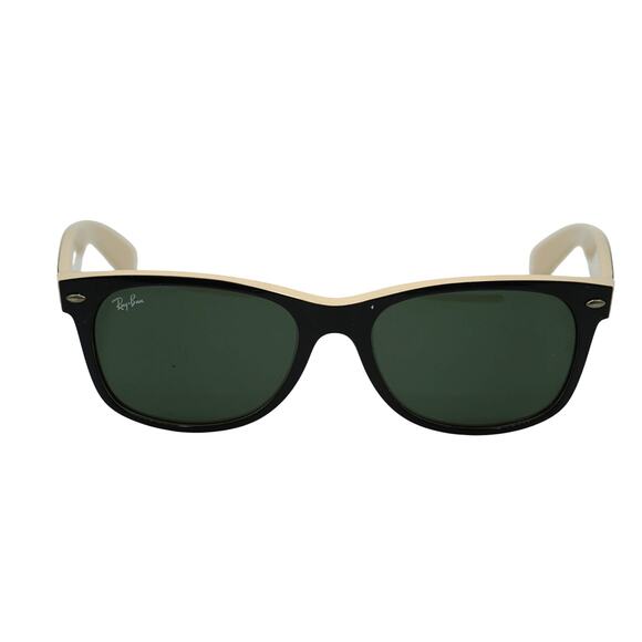 Ray-Ban Sunglasses RB2132 New Wayfarer 875 Black on Beige* - Picture 1 of 7